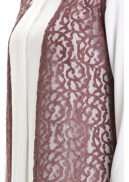 Dantelli Uzun Yelek 8742-02 Gül Kurusu fırsatları