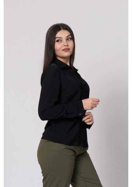 Nervür Dikişli Cepli Şifon Gömlek 7998 fiyatları