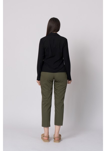 Nervür Dikişli Cepli Şifon Gömlek 7998 modelleri