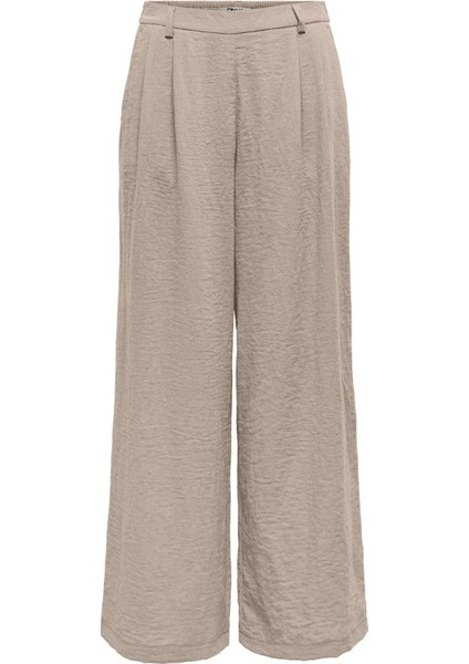 Kadın Onlemmıa Rahat Kesim Bol Paça Beli Lastikli Pantolon 15347204 Bej