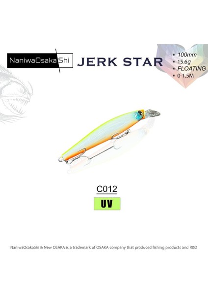 Naniwaosakashi Jerkstar 100 Mm 15.6 Gr Floating Maket Balık