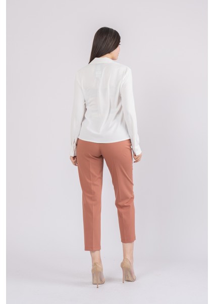 Nervür Dikişli Cepli Şifon Gömlek 7998 modelleri