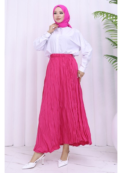 Beli Lastikli Kreş Etek 0050-01 Fuşya