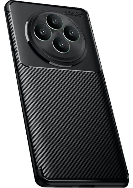 Oppo Reno 11FS Uyumlu Kılıf Negro Kabon Fiber Desen Silikon Siyah