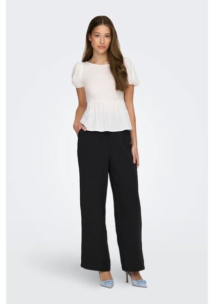 Kadın Onlthyra Belden Bağlamalı Rahat Kalıp %100 Pamuk Pantolon 15296375 Antrasit