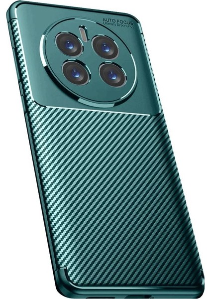Realme 12 Pro Uyumlu Kılıf Negro Kabon Fiber Desen Silikon Yeşil