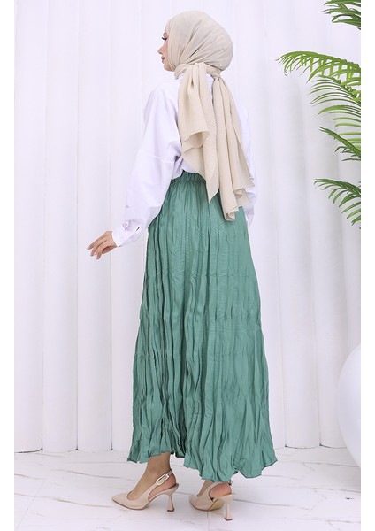 Beli Lastikli Kreş Etek 0050-10 Çağla Yeşil fırsatları