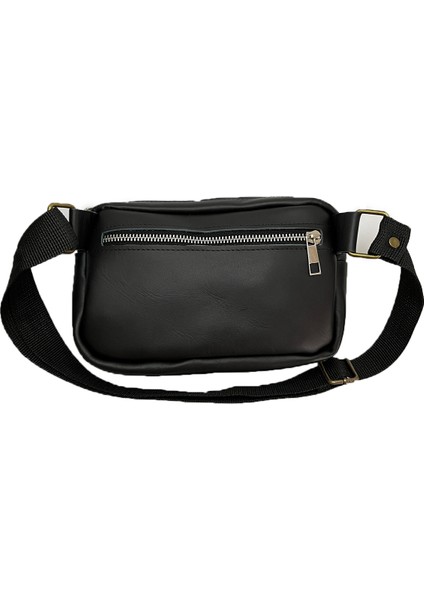 Hakiki Deri Unısex Omuz ve Postacı Çantası - Ayarlanabilir Askılı, Günlük & Şık Kullanım,Siyah