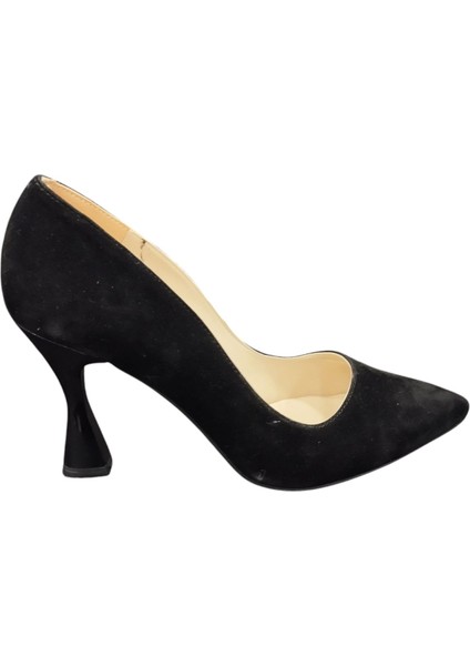 6395161Z 9 cm Topuk Boyu Süet Sivri Burun Kadın Stiletto Ayakkabı