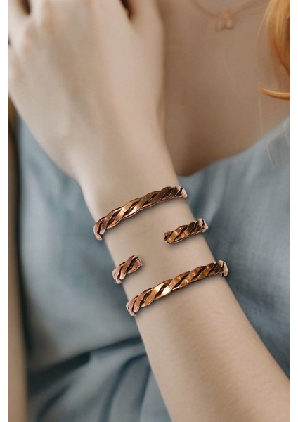 Saf Bakır Bileklik, Burgulu Bilezik 522-2 fırsatları