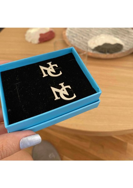Nc Model Kol Düğmesi Erkek Özel Gün Hediyesi Gümüş Kişiye Özel
