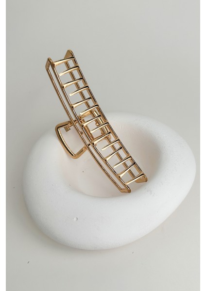Altın Rengi Metal Dikdörgen Mandal Toka (11CM) fiyatları