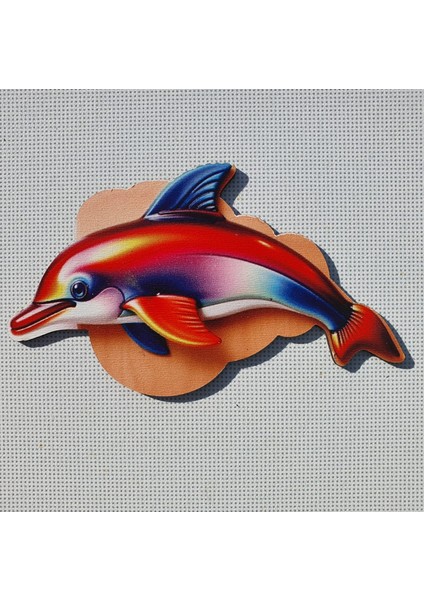 2 Adet 3D Görünümlü Yunus Magnet 6 x 9 cm