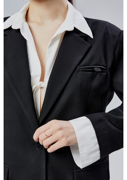 Siyah Gömlek Detaylı Regular Blazer Ceket modelleri