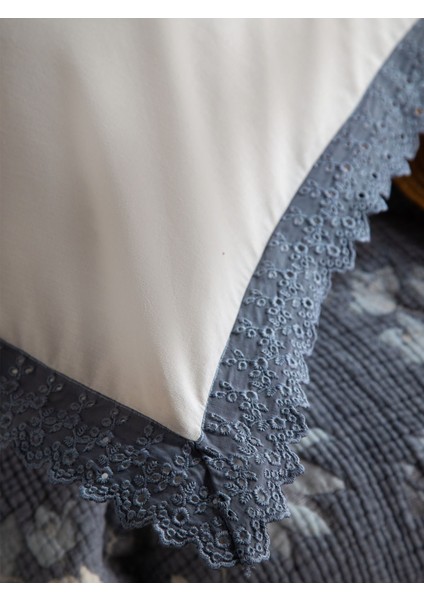 Marbella Indigo Yatak Örtülü Nevresim Takımı Çift Kişilik