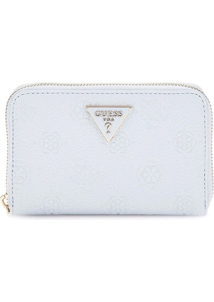 Kadın Mavi Beyaz Cresidia Orta Boy Fermuarlı Cüzdan