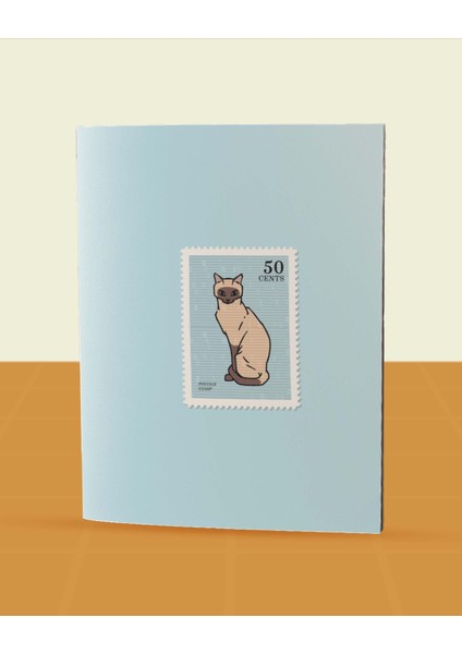 Pastel Renkli Kediler Koleksiyonu - A5 Zımba Dikişli 5 Adet Kedi Temalı Defter - 14,5X20,5 cm