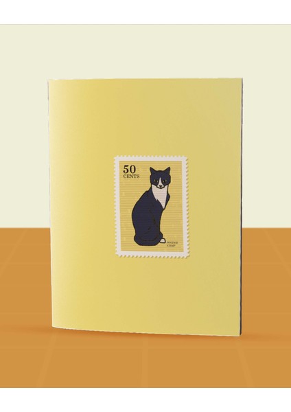 Pastel Renkli Kediler Koleksiyonu - A5 Zımba Dikişli 5 Adet Kedi Temalı Defter - 14,5X20,5 cm