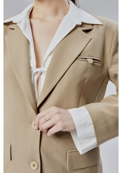 Vizon Gömlek Detaylı Regular Blazer Ceket modelleri