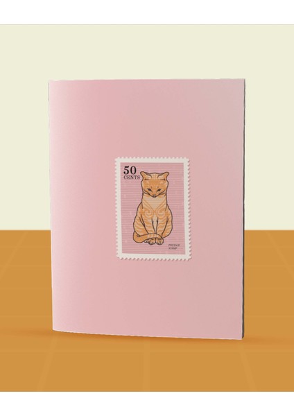 Pastel Renkli Kediler Koleksiyonu - A5 Zımba Dikişli 5 Adet Kedi Temalı Defter - 14,5X20,5 cm