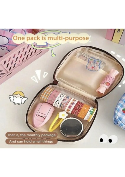 Melodi Sanrio Makyaj Ped Kozmetik Çantası Düzenleyici 13x13 cm fırsatları