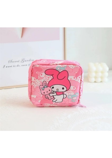 Melodi Sanrio Makyaj Ped Kozmetik Çantası Düzenleyici 13x13 cm indirimleri