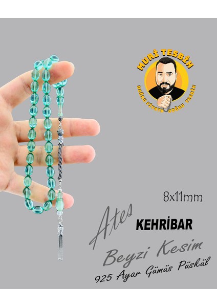 925 Ayar Gümüş Püskül Ateş Kehribar Beyzi Kesim 8X11 fırsatları