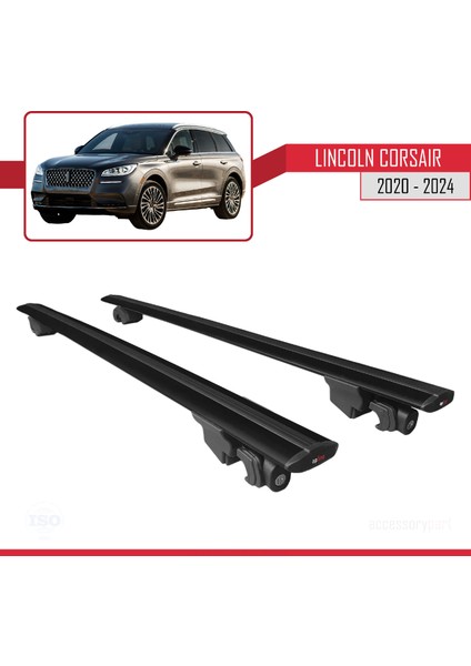 Lincoln Corsair 2020-2024 Arası ile Uyumlu Hook Model Ara Atkı Tavan Barı Siyah 2 Adet fırsatları