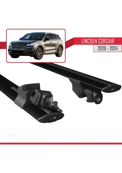 Lincoln Corsair 2020-2024 Arası ile Uyumlu Hook Model Ara Atkı Tavan Barı Siyah 2 Adet indirimleri