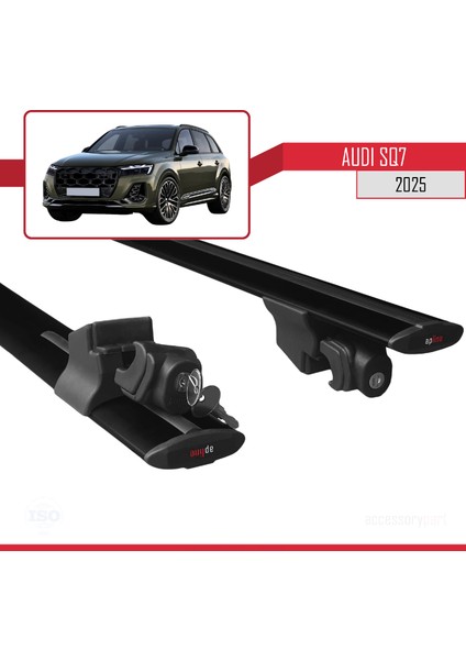 Audi Sq7 2024 ve Sonrası ile Uyumlu Hook Model Ara Atkı Tavan Barı Siyah 2 Adet indirimleri