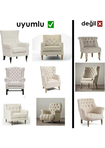 Hansarayhome Hansaray Tuğla Koltuk Kılıfı Tekli Bir Kişillık Koltuk Örtüsü Yıkanabilir Yüksek Kaliteli