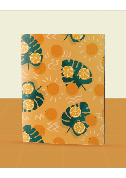 Pattern Meyveler Koleksiyonu - A5 Zımba Dikişli 5 Adet Meyve Temalı Defter - 14,5X20,5 cm
