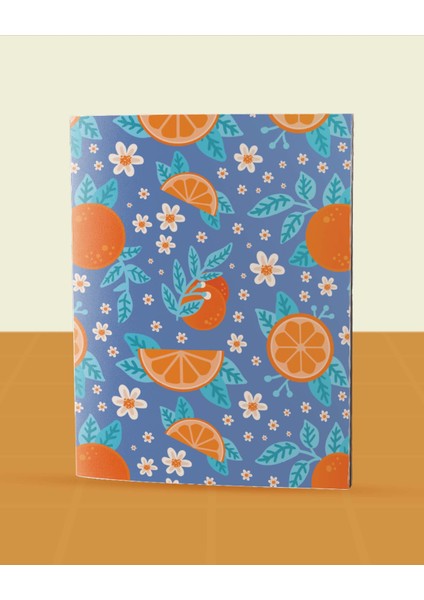 Pattern Meyveler Koleksiyonu - A5 Zımba Dikişli 5 Adet Meyve Temalı Defter - 14,5X20,5 cm