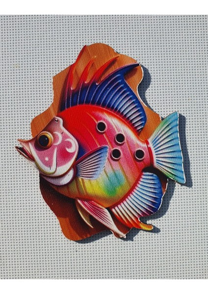 2 Adet 3D Görünümlü Balık Magnet V2 6 x 9 cm