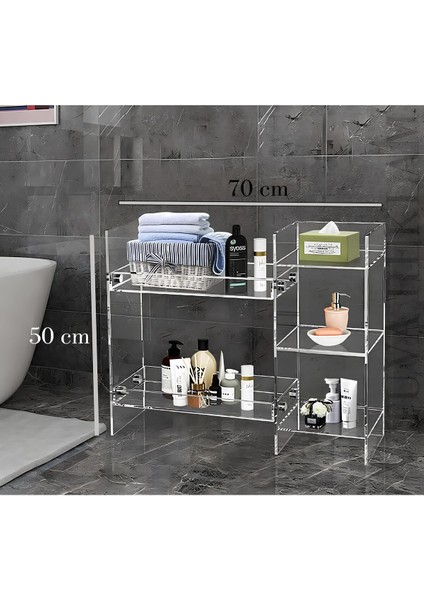 Şeffaf Pleksi Banyo Mutfak Salon Şifonyer Dresuar ( Vida Kapağı Gold - Gümüş Seçenekli ) fiyatları