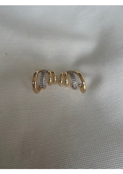 Çoklu Halka Minik Taşlı Küpe fiyatları