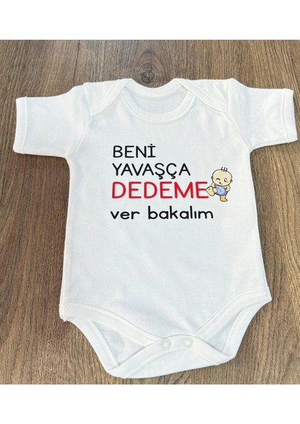 Yazılı Zıbın Beni Dedeme Ver Yazılı Bebek Zıbını