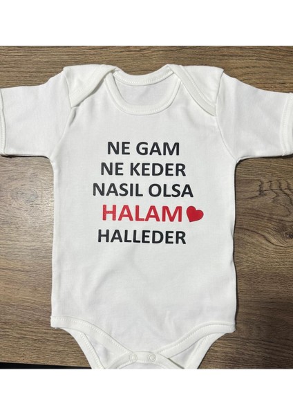 Yazılı Zıbın Halam Halleder Yazılı Bebek Zıbını