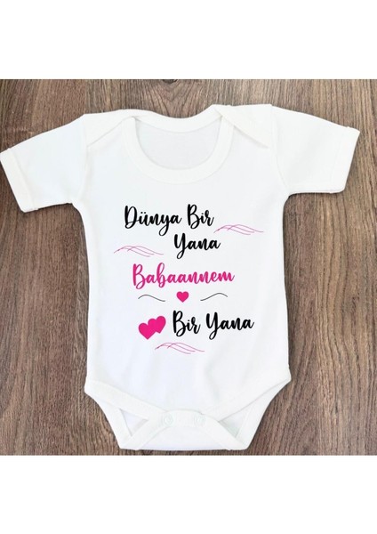 Yazılı Zıbın Dünya Bir Yana Yazılı Bebek Zıbını
