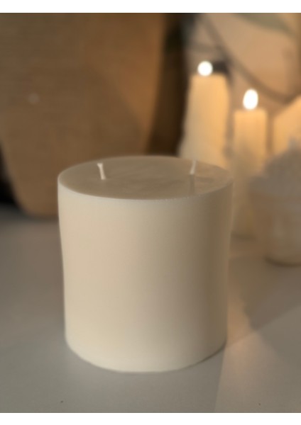 Büyük Sütun Soya Wax Mum