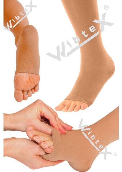 Diz Altı Varis Çorabı Burnu Açık (Ten Rengi) Orta Basınç Ccl2(Çift Bacak) modelleri