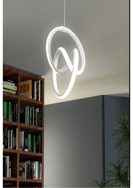 Imza Model Tekli Modern Sarkıt LED Beyaz Işık Ultra Power LED Avize Salon Mutfak Oda Hol Ledli Aviz
