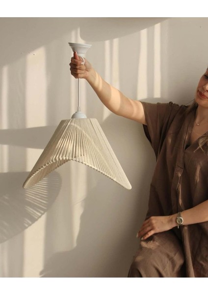 Luminart Iskandinav Rustik Tarz Bohem Avize Makrome Avize Salon Avize Yatak Odası Avize