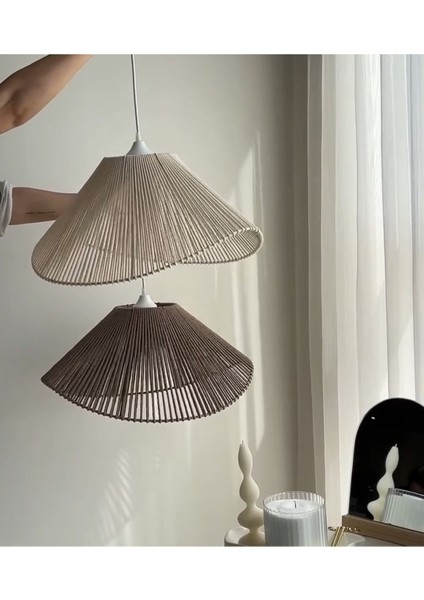 Luminart Iskandinav Rustik Tarz Bohem Avize Makrome Avize Salon Avize Yatak Odası Avize