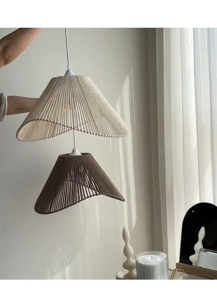 Luminart Iskandinav Rustik Tarz Bohem Avize Makrome Avize Salon Avize Yatak Odası Avize