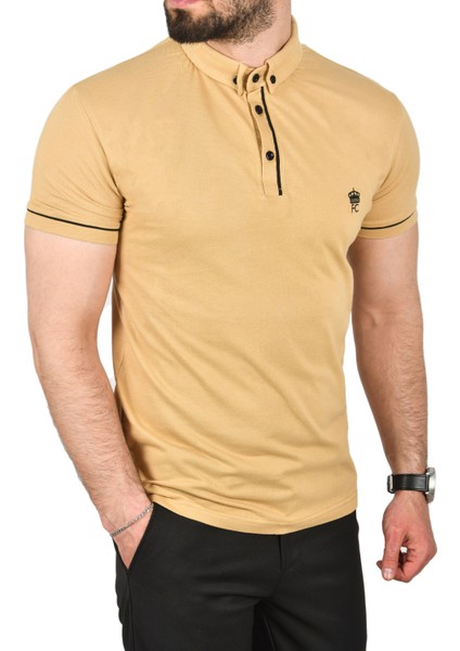 Slim Fit Dar Kesim Pamuklu Pike Kumaş Polo Yaka Tişört Nefes Alan Kıvrılmaz Polo Yaka Tişört 2503020 indirimleri