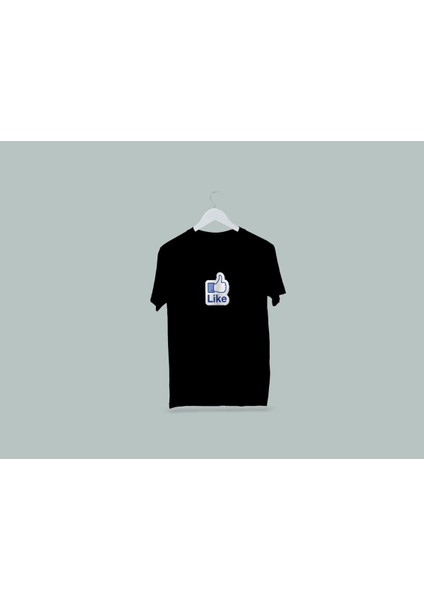 Makiteks Penye Kadın Erkek Yetişkin Baskılı Beyaz Gri Siyah Tshirt Like Logo