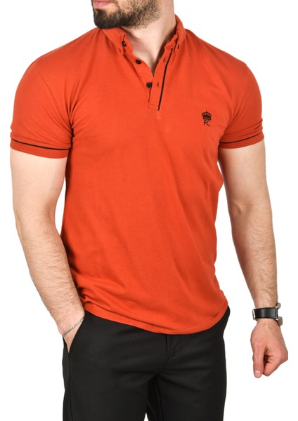 Slim Fit Dar Kesim Pamuklu Pike Kumaş Polo Yaka Tişört Nefes Alan Kıvrılmaz Polo Yaka Tişört 2503020