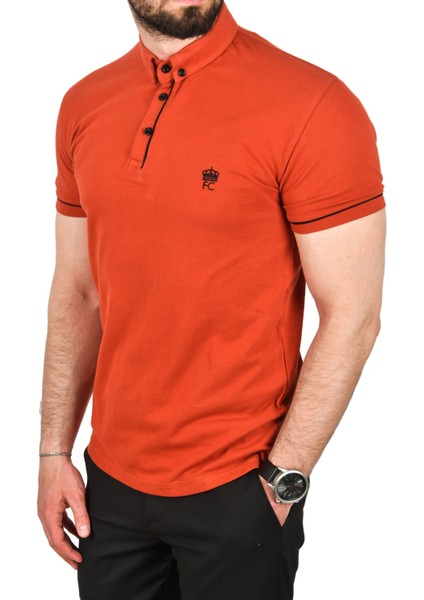 Slim Fit Dar Kesim Pamuklu Pike Kumaş Polo Yaka Tişört Nefes Alan Kıvrılmaz Polo Yaka Tişört 2503020 fırsatları