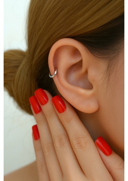 Gümüş Renk 6 mm Mini Halka Piercing Forward Helix Tragus Piercing Daith Helix modelleri